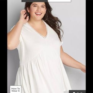 Nwt lane Bryant ivory swing tee 22/24